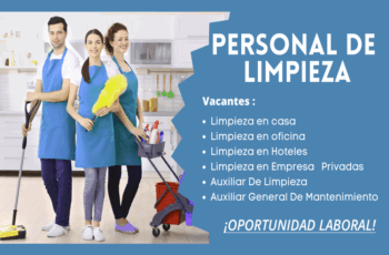 Estamos Buscando Nuevo Personal de Limpieza