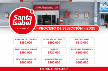 Convocatoria laboral en Santa Isabel