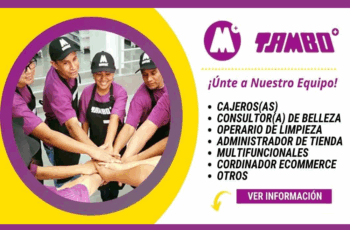 Bolsa de trabajo abierta en Tambo+