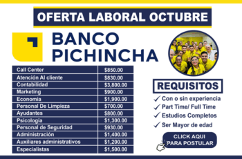 Banco Pichincha abre convocatoria nacional