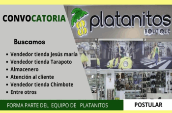 Platanitos abre convocatoria nacional para integrar nuevo talento en sus tiendas y centros logísticos