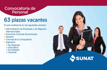 Convocatoria abierta en la SUNAT: desarrolla tu carrera en el servicio público