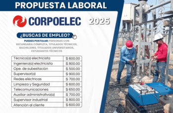 ¡Nuevas oportunidades laborales en CORPOELEC!