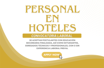 ¡Nuevas vacantes laborales para personal en hoteles!