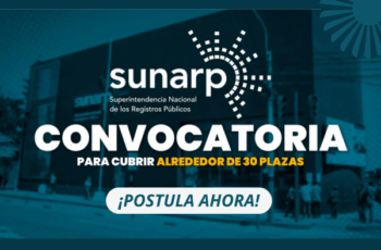 SUNARP abre convocatoria nacional de empleo 2025