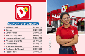 Empleos disponibles en Tiendas D1